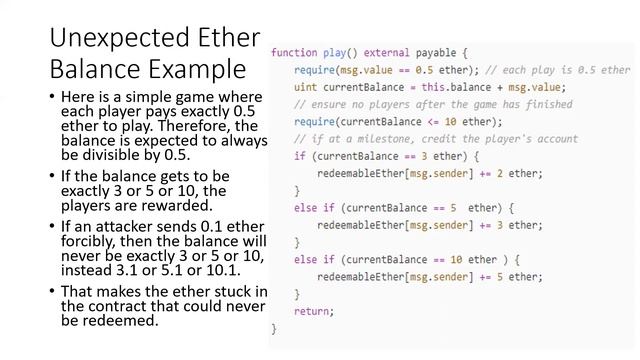 Unexpected Ether Attacks смотреть онлайн