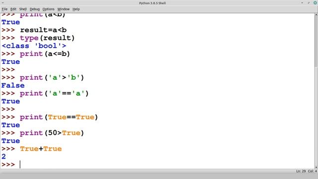 Relational Operator in Python 3 смотреть онлайн