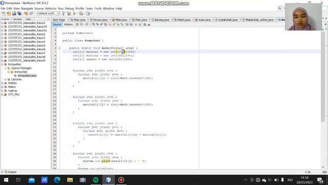 PERKALIAN MATRIKS 10.000 X 10.000 JAVA смотреть онлайн
