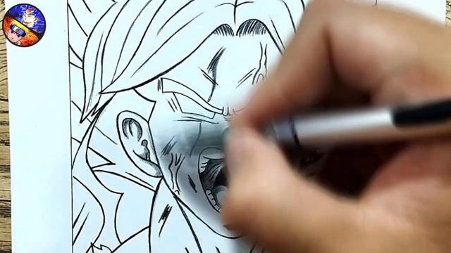 How to Draw anime GOKU RAGE [Dragon Ball] drawing, easy anime sketch смотреть онлайн