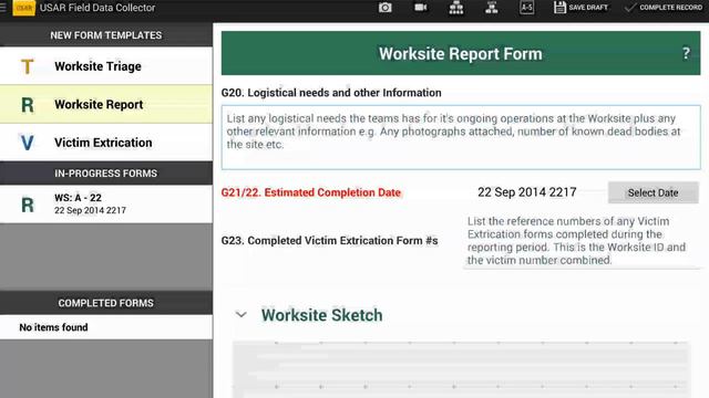 USAR Field Data Collector смотреть онлайн