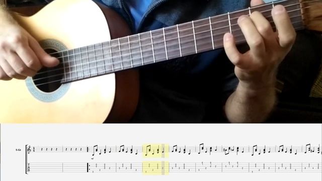 Lesson rock and roll boogie on Classical Guitar - Рок-н-ролл в стиле буги смотреть онлайн