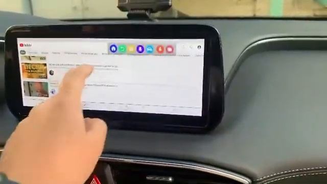 Hyundai Santa Fe 2021 install carplay ai box add android system to factory radio RAM4+64G смотреть онлайн