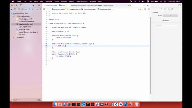 Develop Chuck Norris Jokes JSON Parser in Xcode смотреть онлайн