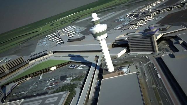 3d flythrough Airport Schiphol www.ciiid.nl смотреть онлайн
