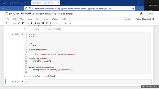 Error exceptions - Try Except, Else Pass and Finally - Python crash course in urdu - Day 19 - смотреть онлайн