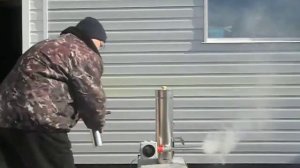 Испытание дымогенератора на маленьком вентиляторе.