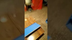 Спил торца ручным фрезером.