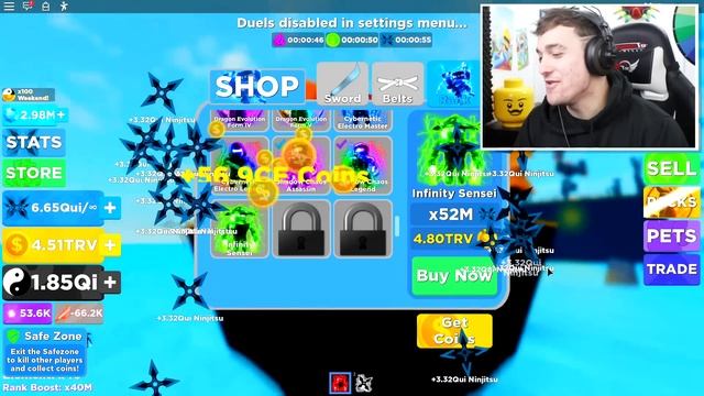 I SPENT R$10,000 TO GET FULL TEAM OF LEGENDARY ULTRA-BEAST PETS & MAX RANK IN ROBLOX NINJA LEGENDS! смотреть онлайн