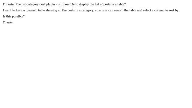 Wordpress: Table for plugin-list-category-post? смотреть онлайн