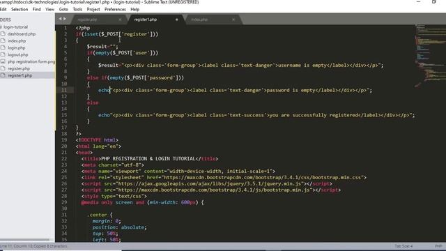 PHP Registration Tutorial - PHP registration form with MySQL database and validation смотреть онлайн
