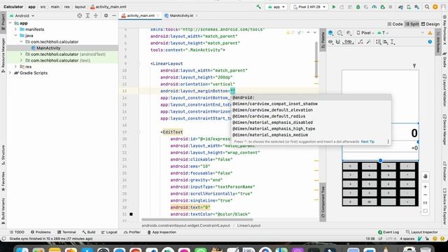 Calculator App Using Kotlin In Android Studio |Part 1| смотреть онлайн