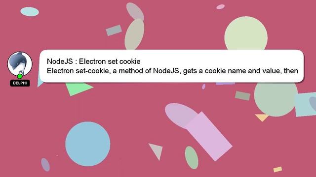 NodeJS : Electron set cookie смотреть онлайн