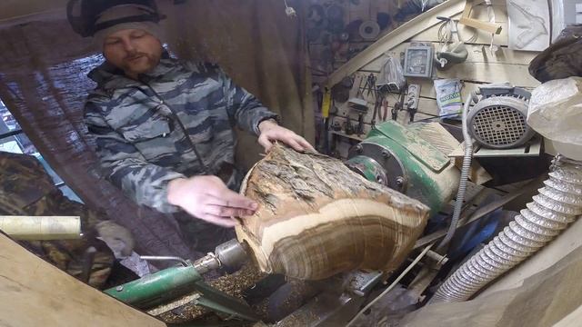 Точение древесины большого диаметра смотреть онлайн