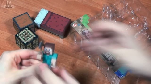 Обзор набора для выживания Minecraft игрок Steve смотреть онлайн