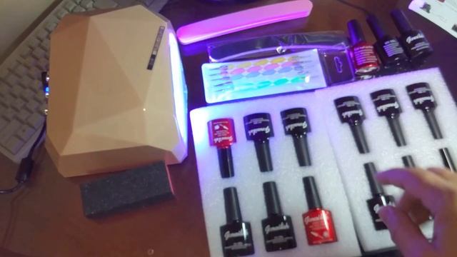Набор для Шеллака с AliExpress Ультрафиолетовая Лед лампа смотреть онлайн
