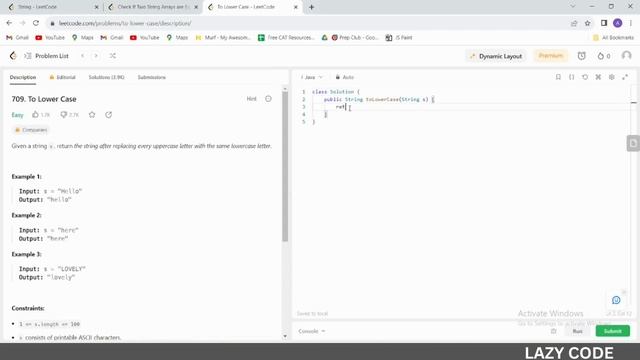 LeetCode in Java | Problem Solving in String : Easy Question | To Lower Case | Complete Java Course смотреть онлайн
