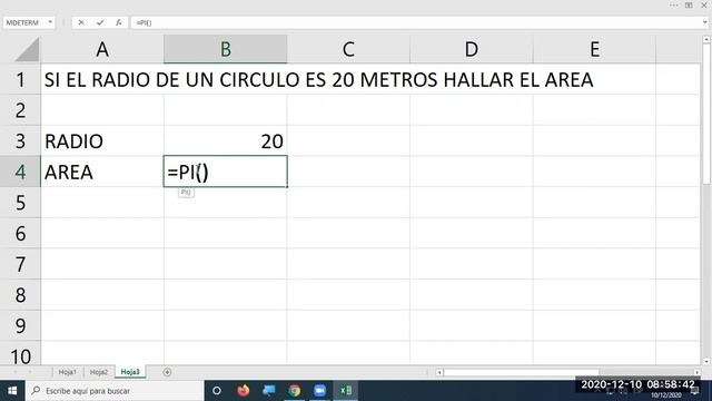 Excel función pi (El número irracional pi) смотреть онлайн