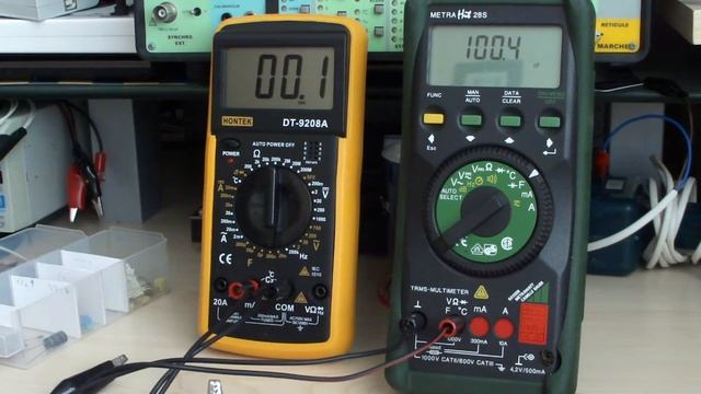 Multimetr DT9208A - test pomiaru pojemności kondensatorów (F) смотреть онлайн
