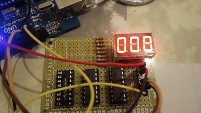Arduino SPI 7-segment 3-digit similar digits.AVI смотреть онлайн