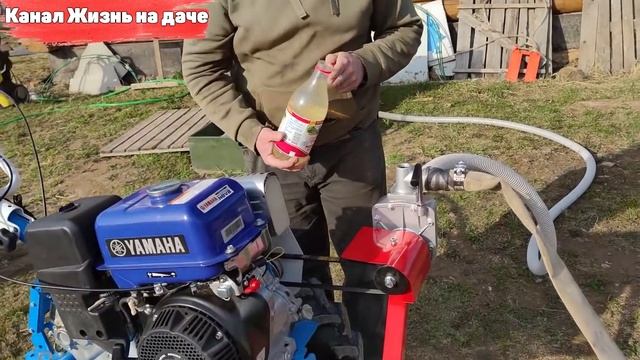 Дренажный насос на любой мотоблок! Работа-установка, очистка выгребных ям. смотреть онлайн