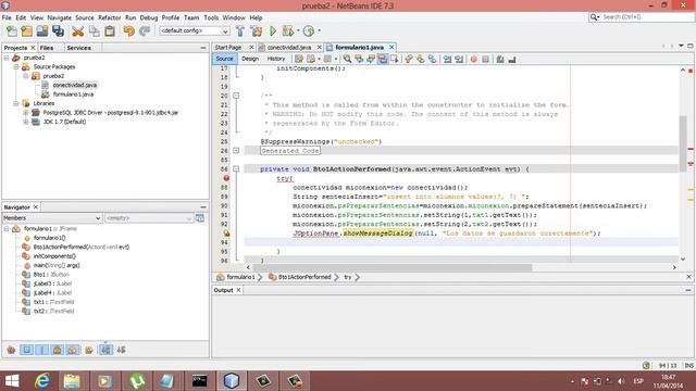 Conectar java con PostgreSQL mediante Netbeans 2/2 смотреть онлайн