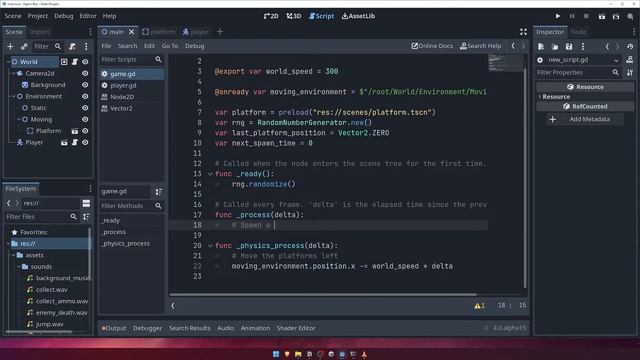 Create Your First Godot 4 Game - Lesson 5: Spawning the Platforms смотреть онлайн