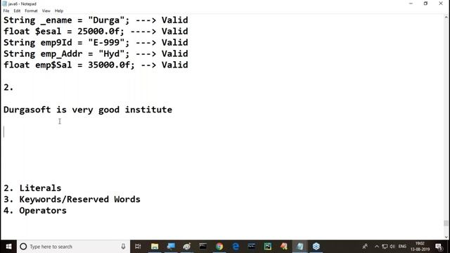 CORE JAVA Online Tutorials || Session - 20 || by Mr. Nagoor Babu On 13-08-2019 @ 6PM смотреть онлайн
