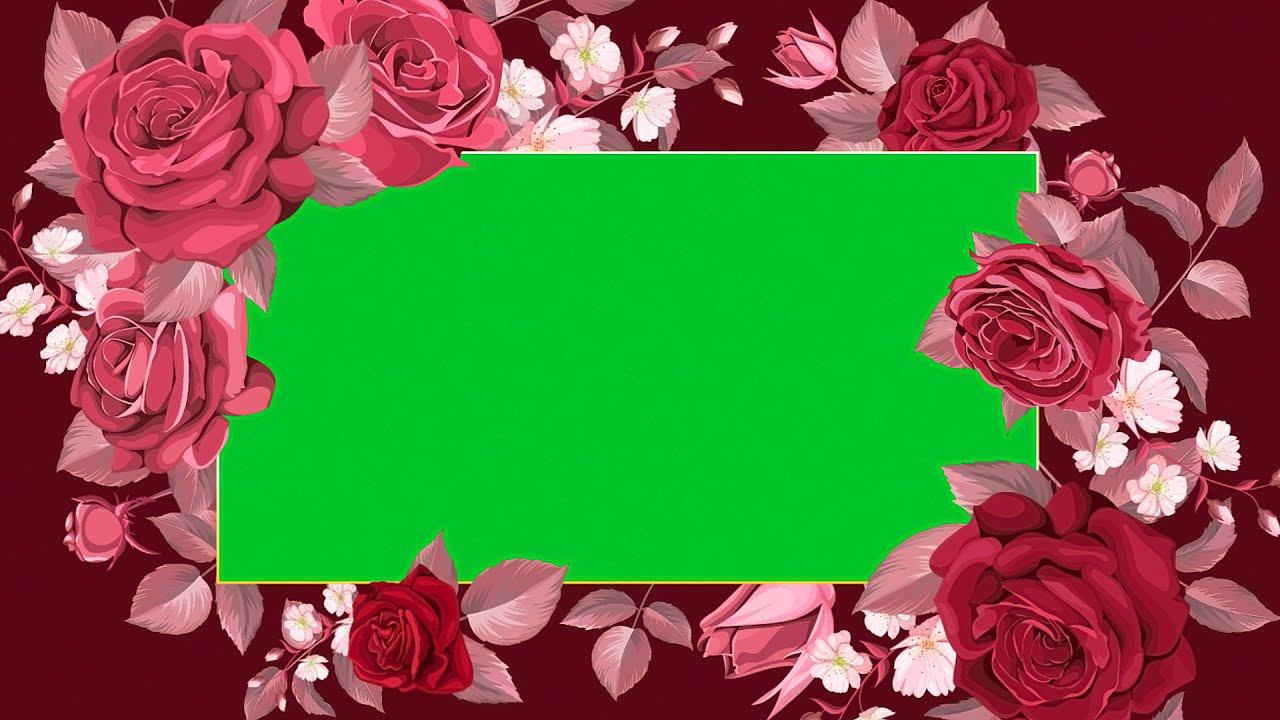 Футаж цветы розы фон для текста рамка зеленый хромакей | живые обои, футажи для монтажа. смотреть онлайн