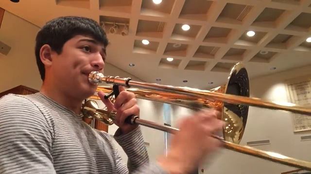 F major scale on trombone смотреть онлайн