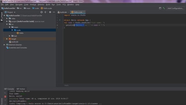 Основы Scala на примере первой программы. Scala Starter. Урок 3