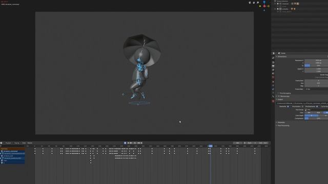 Blender 2.8 character and umbrella rigging (using python) смотреть онлайн