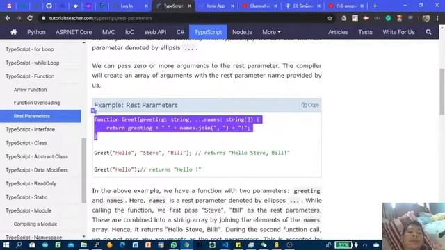 B.EP16 ການໃຊ້ function , arrow function, function overloading, rest parameters смотреть онлайн