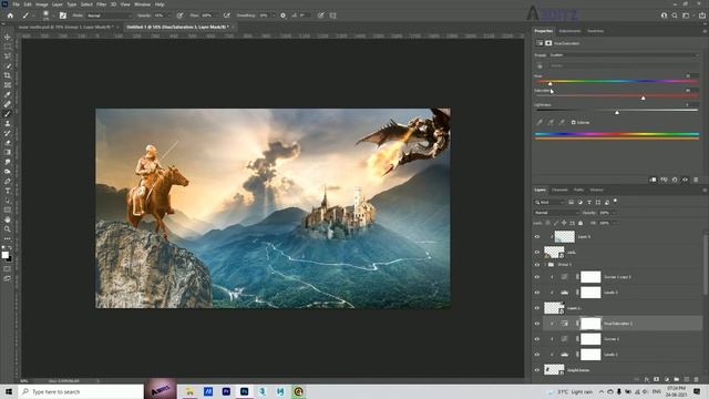 Matte painting in photoshop || Speed art. смотреть онлайн