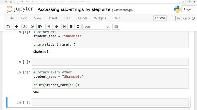Fundamentals of Python:Lesson 6:Access sub-strings by step size:Urdu/Hindi смотреть онлайн