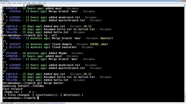Git 06 - Merge conflicts, Diff смотреть онлайн