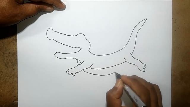 How To Draw A Crocodile Step By Step | Crocodile Easy Draw | Crocodile Drawing Lesson смотреть онлайн