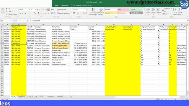 Primavera P6 Tutorial: How to update Primavera P6 schedule from Excel смотреть онлайн