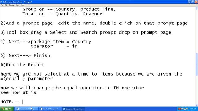 select and search prompt in cognos report studio смотреть онлайн