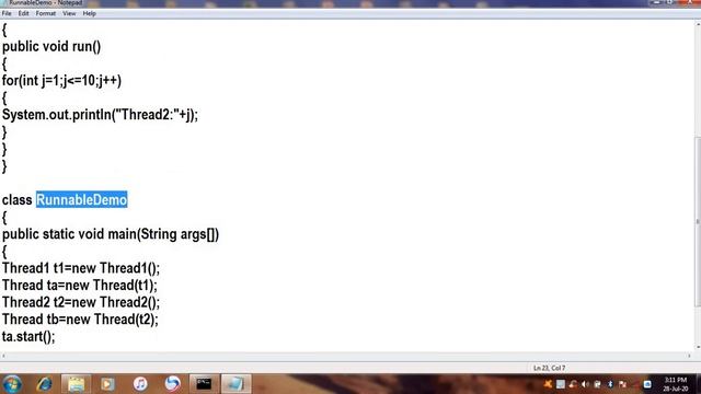 Implementing Runnable Interface in JAVA||JAVA in Telugu Lecture-72 смотреть онлайн