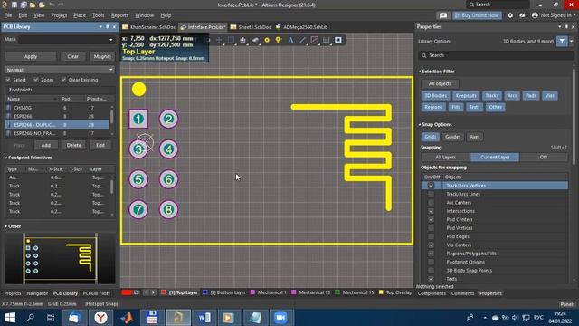 Altium Designer. Добавление 3D модели к футпринту. смотреть онлайн