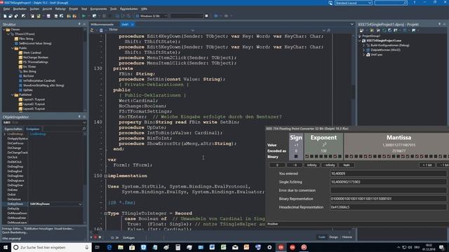 Tutorial: Converter for floating point numbers (Delphi DX10.3 Rio) on Windows 10 смотреть онлайн