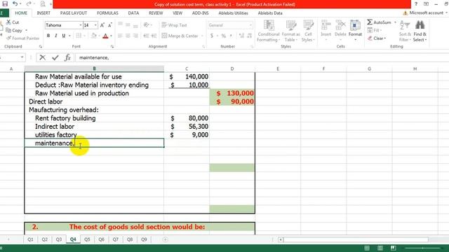 Problem 4(Excel: COGM & COGS) смотреть онлайн