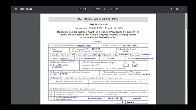 How to Fill Form 15G for PF Withdrawal in 2022 смотреть онлайн