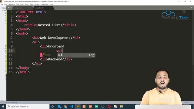 #6 Nested Ordered list & Unordered list in HTML | Web Development Tutorials смотреть онлайн