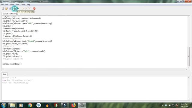 PYTHON TKINTER | DICTIONARY CREATED USING TKINTER LIBRARY. смотреть онлайн