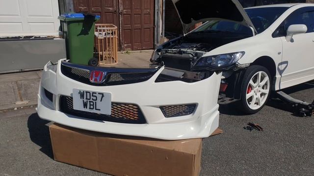 Honda Fd2 Js Racing front lip install смотреть онлайн