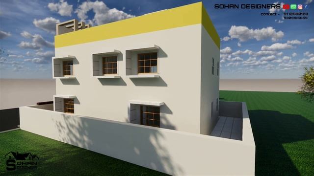 Exterior design in Revit 24'X39' 4BHK modern House#sohandesigners #revit #autocad #home #design смотреть онлайн