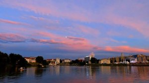 Футаж Небо с Розовыми Облаками. Небо, Луна, Розовые Облака. Футажи для видеомонтажа. Видеофутажи