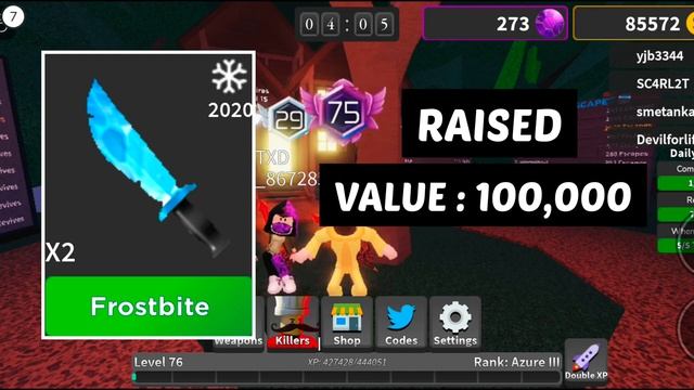 New updated value list! | Survive the killer смотреть онлайн
